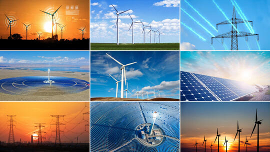 光热光伏发电新能源中国能源电力国家电网高清在线视频素材下载