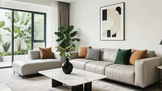 现代简约风格客厅室内场景