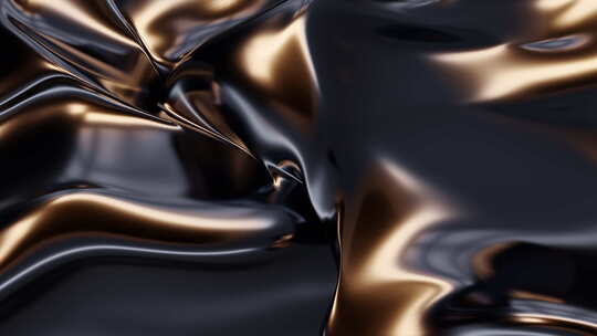 抽象奢华金色和黑色流体艺术视频素材模板下载