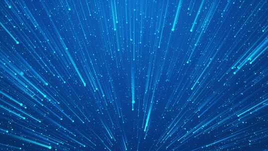 科技蓝色背景 蓝色粒子聚集 粒子光线下落