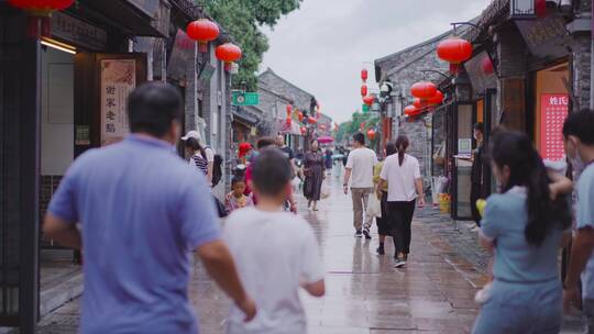 扬州东关街街景人流合集