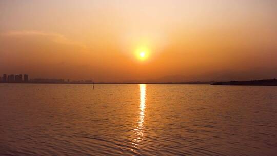 唯美日落夕阳厦门马鸾湾日落空镜头