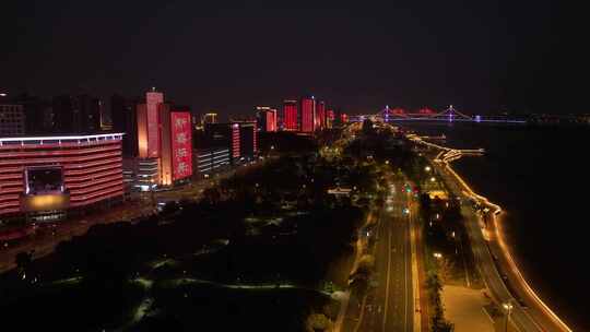 【实拍集】航拍舟山城市夜景视频素材模板下载