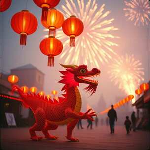 希望温馨时尚洒脱_喧嚣灯火闹新春