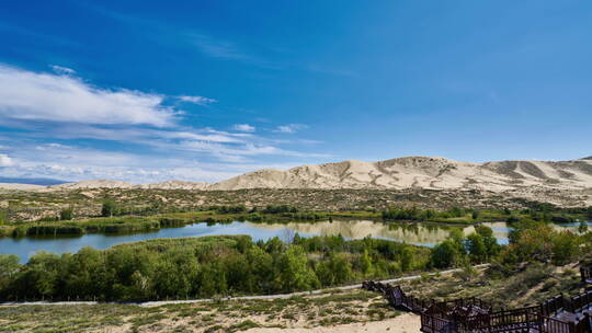 新疆白沙湖延时摄影