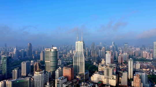 上海城市建筑鸟瞰全景