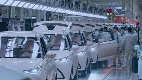 汽车工业工厂车间制造加工自动化视频素材模板下载