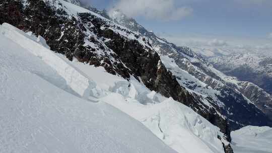 山脉，冰，冰川，雪