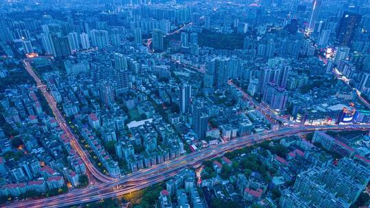 广州市区公路繁忙交通车流航拍延时视频素材模板下载