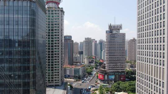 航拍贵州贵阳城市全景