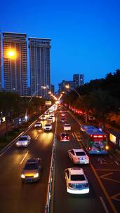 福建厦门城市夜景交通