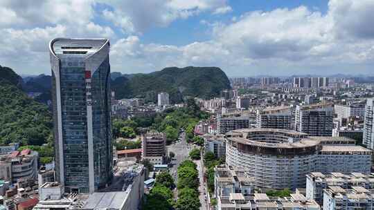 广西柳州银泰城地标建筑航拍