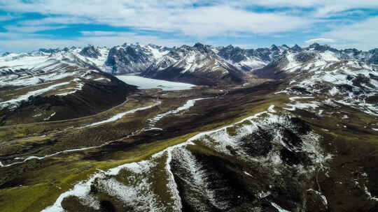 高原雪山草甸视频素材模板下载