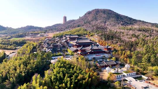 南京牛首山风景区航拍