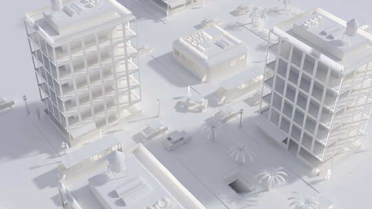 纸张动画城市模型
