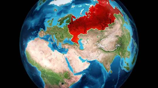 使用Grid V03缩放地球俄罗斯地图