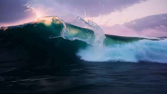 大海海岸线海浪FPV穿越机航拍