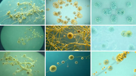 显微镜下的黄曲霉 致癌物 发霉黄曲霉残留