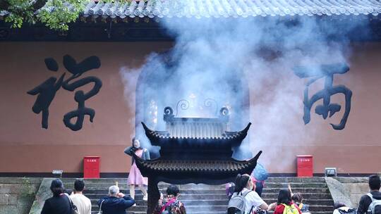 浙江普陀山法雨寺禅院建筑视频