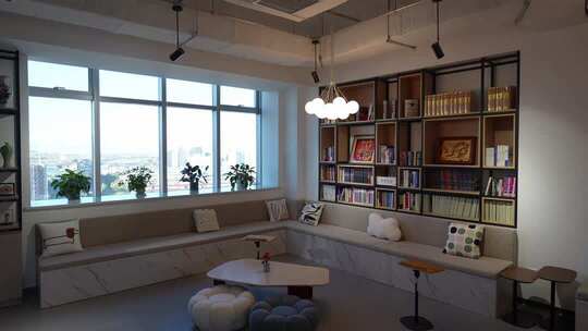 现代室内休闲区全景