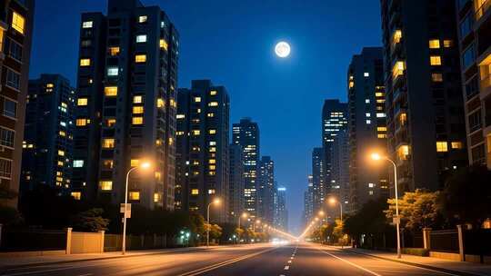 万家灯火过年小区团圆团聚居民楼春节夜晚