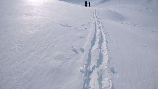 国家公园滑雪特写