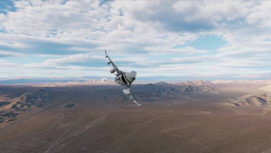 战斗机空中飞行模拟实拍