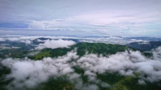 云海 潮州桑浦山 雾气 航拍中国山水