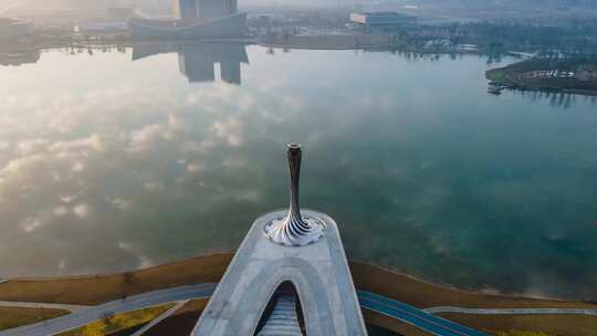 东安湖火炬塔环绕延时