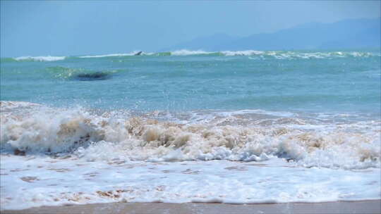 海水表面，海水纹理，自然，度假村，海上度假全视频背景。海