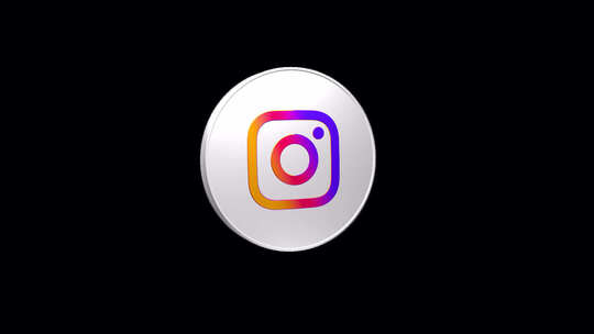 Instagram现代3D圆形图标