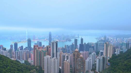 香港维多利亚港延时全景