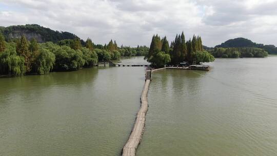 航拍浙江绍兴柯岩景区