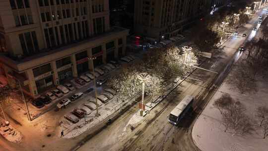 航拍雪景 冬至节气 冬天雪景  冬季