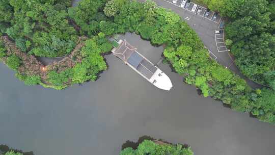 航拍衡阳平湖公园美景