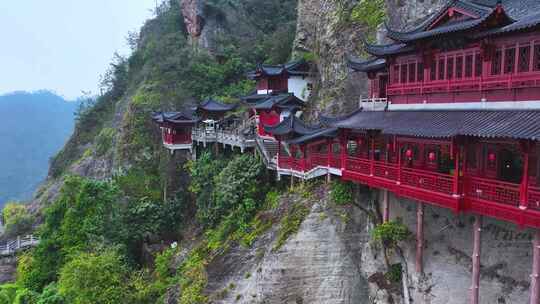 航拍建德大慈岩江南悬空双面佛 合集