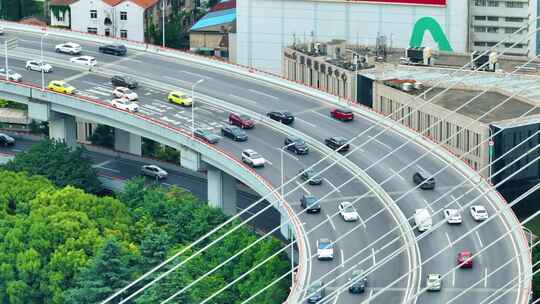 上海市黄浦区黄浦江南浦大桥桥梁汽车车辆车