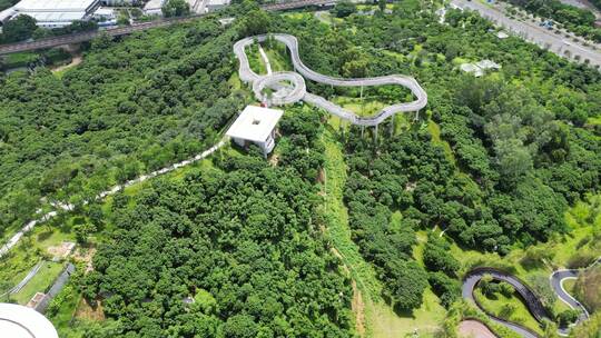 广东省深圳市光明区光明科学公园航拍