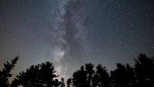 夏日星空银河宇宙转动