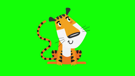 动画豹子表情符号图标动画