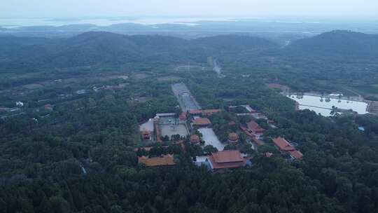 武汉江夏区龙泉寺航拍