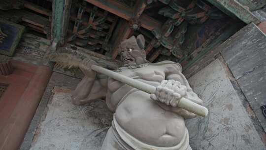 榆次老城城隍庙门神特写