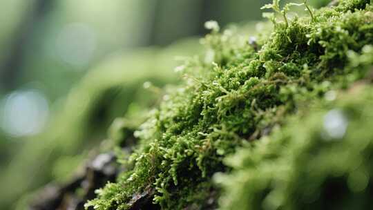 青苔微距特写夏天自然生态视频