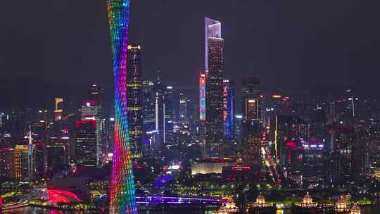 4K航拍广州第十二届国际灯光节