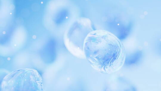 抽象透明球体背景3D渲染