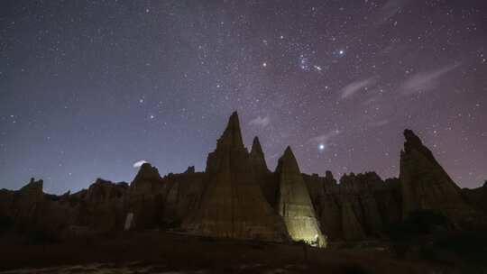 云南元谋浪巴铺土林星空延时