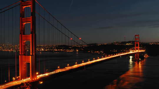 金门大桥夜景视频素材模板下载