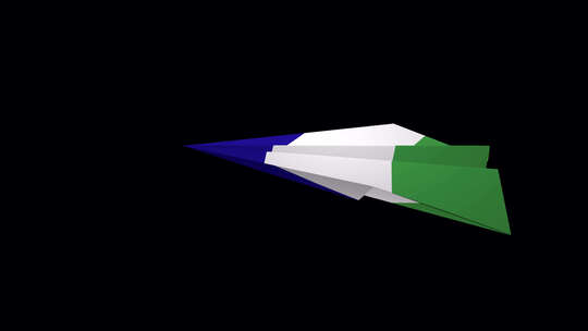 纸飞机莱索托国旗V2视频素材模板下载