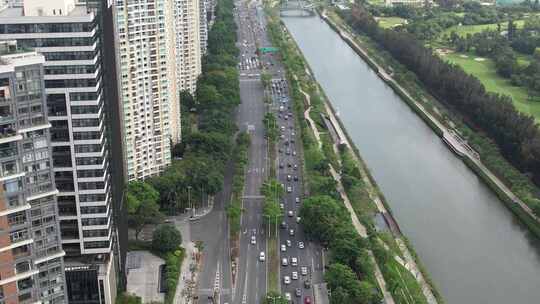 深圳人才公园-沙河西路城市车流