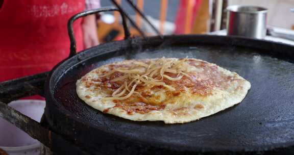 山西特色美食山西灌饼制作素材